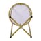 Flash Furniture Hampstead Collection End Table - Modern White Marble Finish Accent Table with Crisscross Brushed Gold Frame NAN-JH-1787ET-MRBL-GG - alternate 5